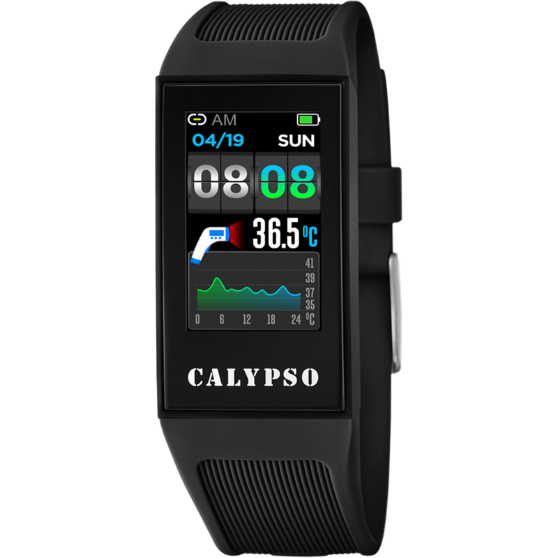 Calypso Montre Connectée Mixte Digital Smartime Silicone Noir K8501/4