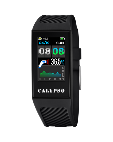 Calypso Montre Connectée Mixte Digital Smartime Silicone Noir K8501/4