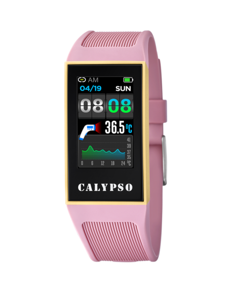 Calypso Montre Connectée Mixte Digital Smartime Silicone Rose K8502/1