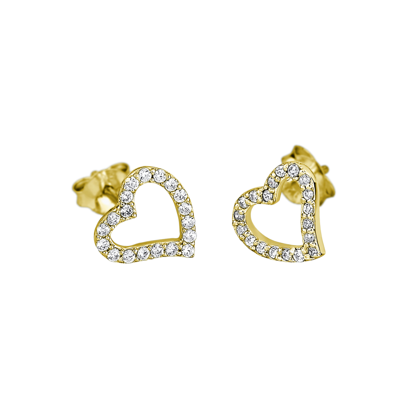 Lotus Silver Boucles d'oreilles Femme Coeur Plaqué Or - LP1519-4/2
