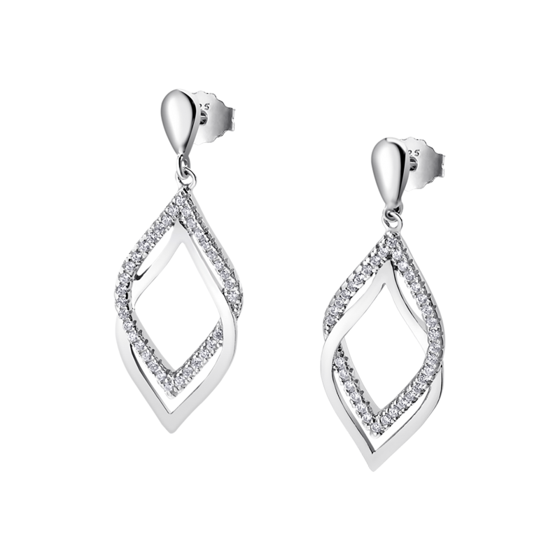 Lotus Silver Boucles D'Oreilles Femme Gouttes Argent - LP1791-4/1