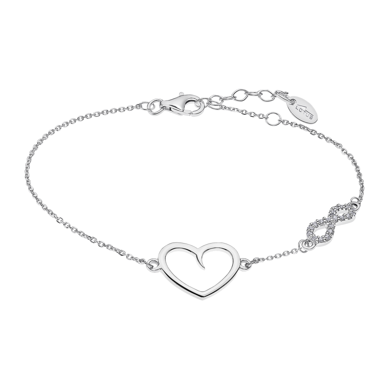 Lotus Silver Bracelet Femme Argent Coeur Et Infini Strass - LP1819-2/1