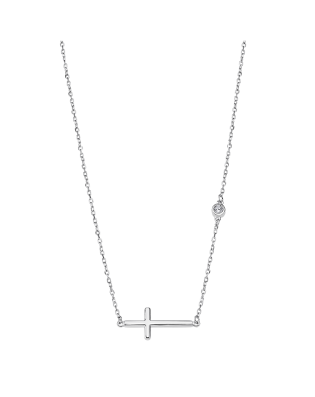 Lotus Silver Collier Femme Argent Croix - LP1918-1/1