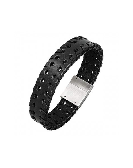 All blacks Bracelet Homme Cuir Noir 682087
