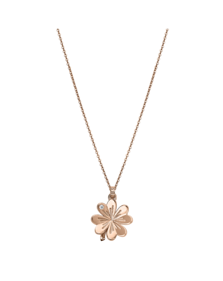 Lotus Silver Collier Femme Argent Doré Rose Fleur - LP1994-1/2