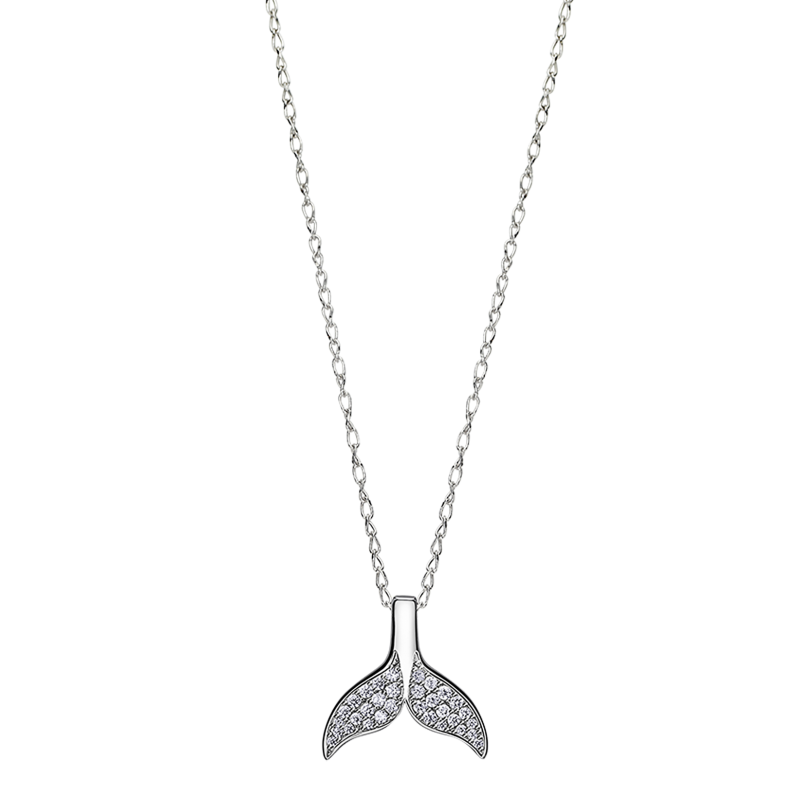 Lotus Silver Collier Femme Argent Queue De Poisson Empierrée - LP1996-1/1 Lotus Silver Collier Femme Argent Queue De Poisson Empierrée - LP1996-1/1