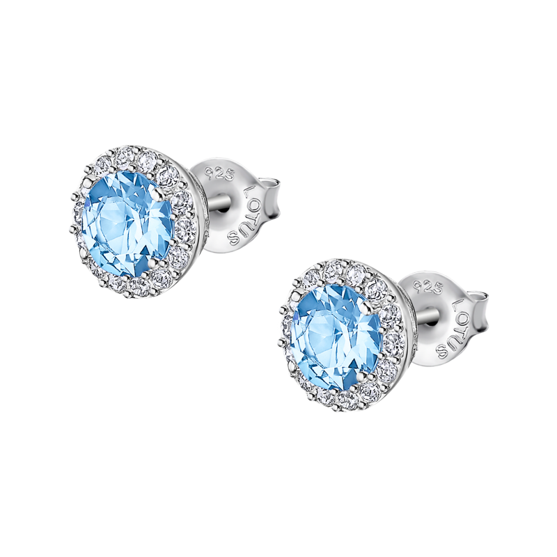 Lotus Silver Boucle D'Oreille Femme Argent Pierre Bleue- LP2008-4/3