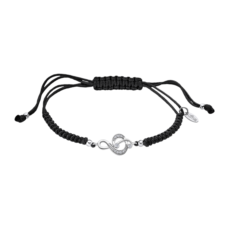Lotus Silver Bracelet Femme Cordon Noir Clé De Sol Argent - LP3018-2/2 Lotus Silver Bracelet Femme Cordon Noir Clé De Sol Argent - LP3018-2/2
