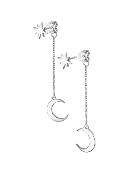Lotus Silver Boucle D'Oreille Femme Argent Lune Et Etoile- LP3021-4/1