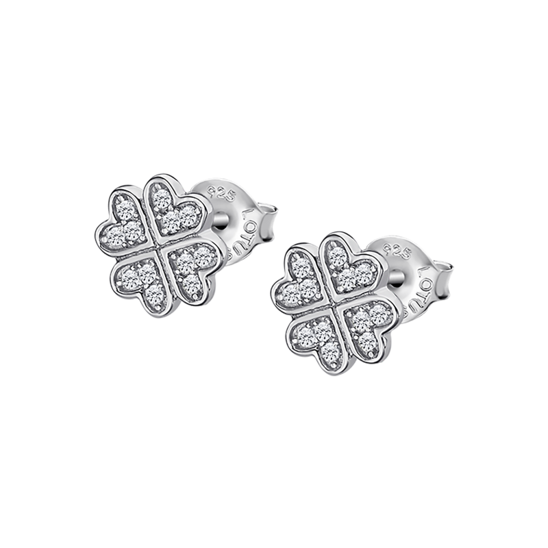 Lotus Silver Boucle D'Oreille Femme Argent Trèfle Et Oxydes - LP3052-4/1 Lotus Silver Boucle D'Oreille Femme Argent Trèfle Et Oxydes - LP3052-4/1