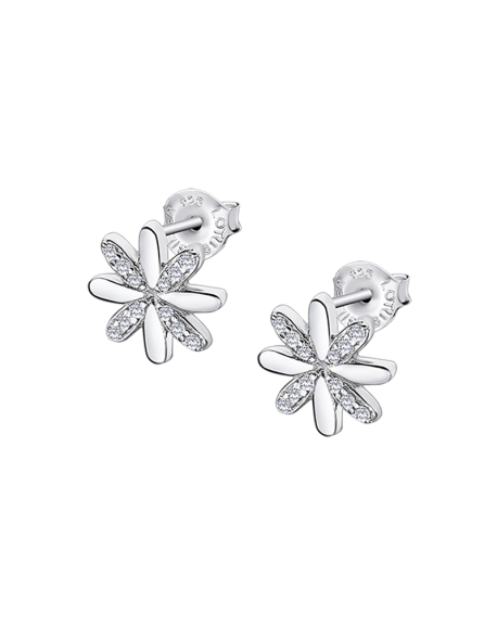 Lotus Silver Boucle D'Oreille Femme Argent Fleurs Et Strass - LP3056-4/1