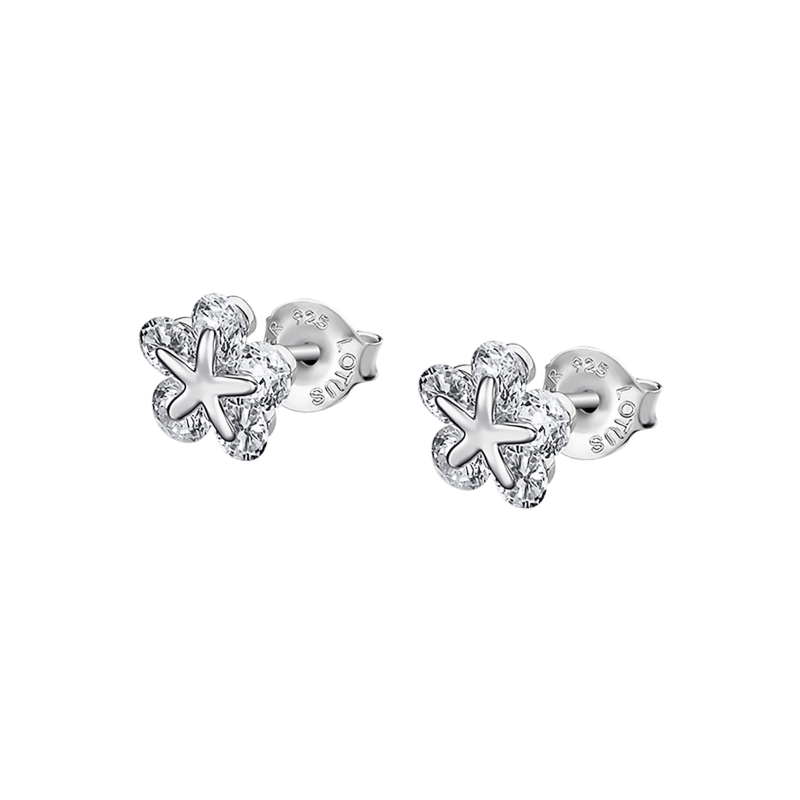 Lotus Silver Boucle D'Oreille Femme Argent Etoile Et Strass - LP3107-4/1