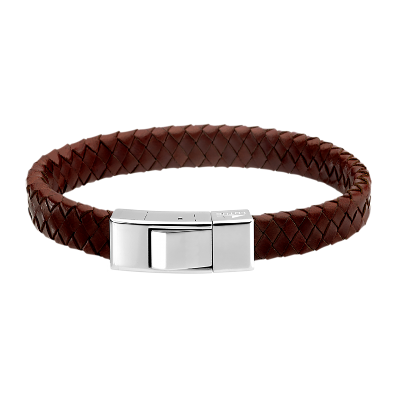 Lotus Style Bracelet Homme Cuir & Acier Tressé Marron LS1122-2/3 Lotus Style Bracelet Homme Cuir & Acier Tressé Marron LS1122-2/3