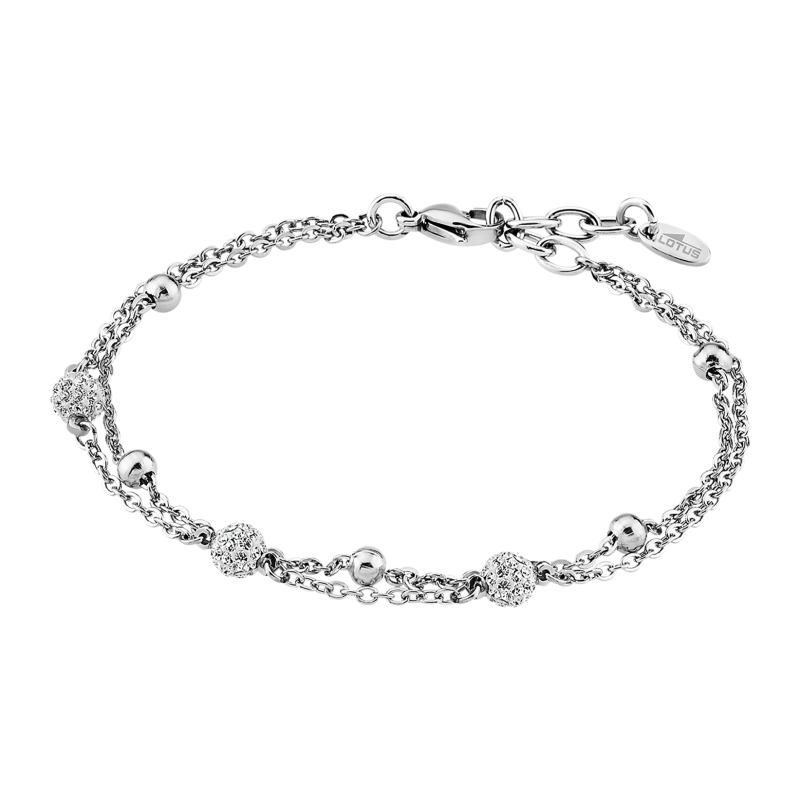 Lotus Style Bracelet Femme Strass Boules Acier LS1763-2/2 Lotus Style Bracelet Femme Strass Boules Acier LS1763-2/2