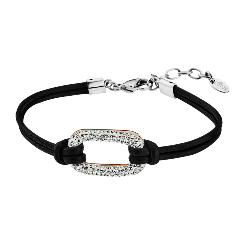 Lotus Style Bracelet Femme Strass Anneau Cuir & Acier LS1786-2/2 Lotus Style Bracelet Femme Strass Anneau Cuir & Acier LS1786-2/2