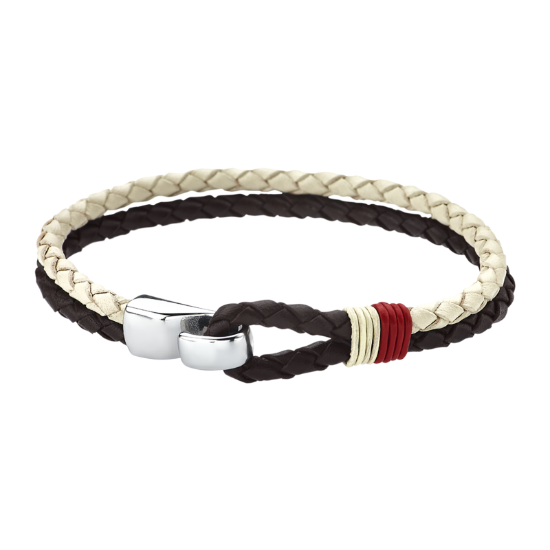Lotus Style Bracelet Homme Cuir & Acier Tressé Marron LS1813-2/4 Lotus Style Bracelet Homme Cuir & Acier Tressé Marron LS1813-2/4