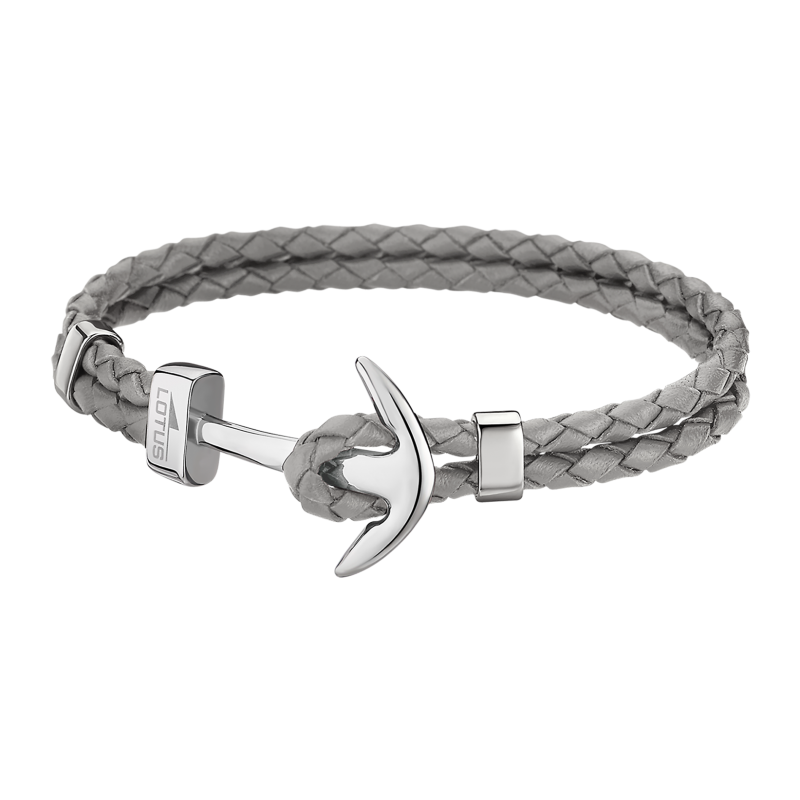 Lotus Style Bracelet Homme Cuir & Acier Ancre Gris LS1832-2/3 Lotus Style Bracelet Homme Cuir & Acier Ancre Gris LS1832-2/3