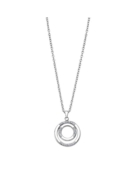 Lotus Style Collier Femme Acier Cercles Empierrés - LS1883-1/1