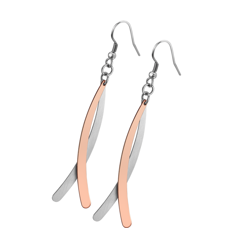 Lotus Style Boucles d'oreilles Urban Woman acier et cuivré-LS1893-4/3 Lotus Style Boucles d'oreilles Urban Woman acier et cuivré-LS1893-4/3