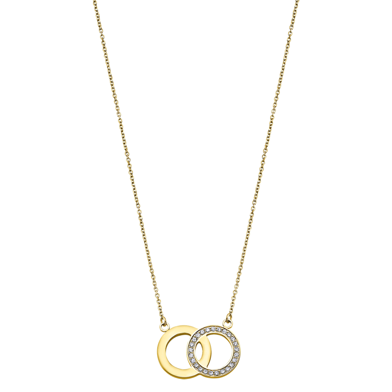 Lotus Style Collier Femme Acier Cercles Dorés Et Strass - LS1913-1/3 Lotus Style Collier Femme Acier Cercles Dorés Et Strass - LS1913-1/3