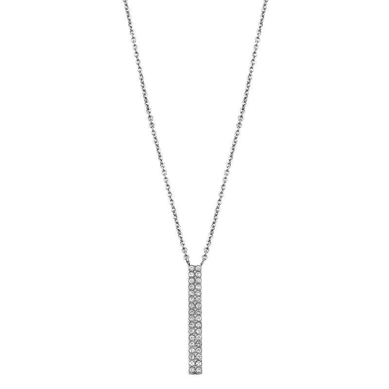 Lotus Style Collier Femme Acier Pendentif Tube Empierré - LS1940-1/1 Lotus Style Collier Femme Acier Pendentif Tube Empierré - LS1940-1/1