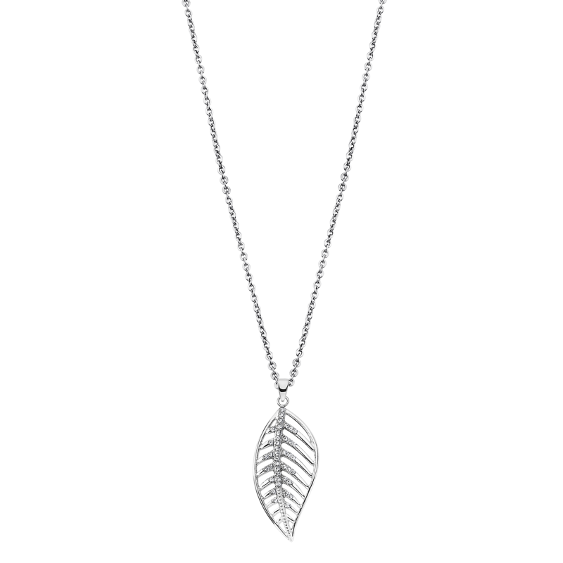 Lotus Style Collier Femme Acier Pendentif Feuille Et Strass - LS1958-1/1 Lotus Style Collier Femme Acier Pendentif Feuille Et Strass - LS1958-1/1