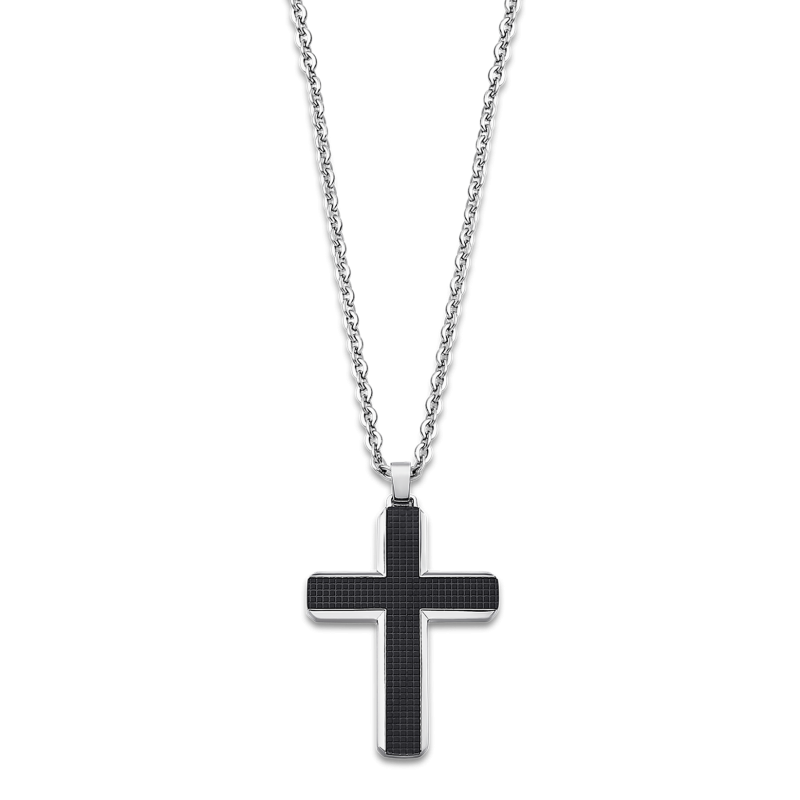 Lotus Style Collier Homme Acier Pendentif Croix LS1986-1/1 Lotus Style Collier Homme Acier Pendentif Croix LS1986-1/1