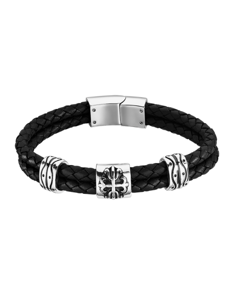 Lotus Style Bracelet Homme Cuir & Acier LS2041-2/2
