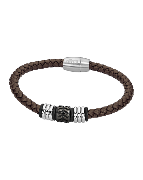 Lotus Style Bracelet Homme Cuir & Acier LS2062-2/1
