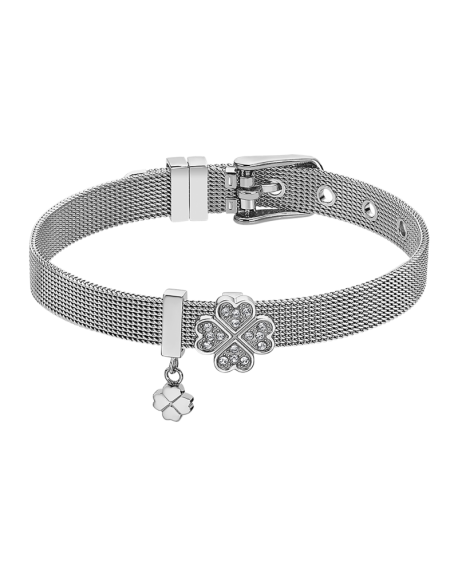 Lotus Style Bracelet femme Acier&Trèfle Strass LS2077-2/3