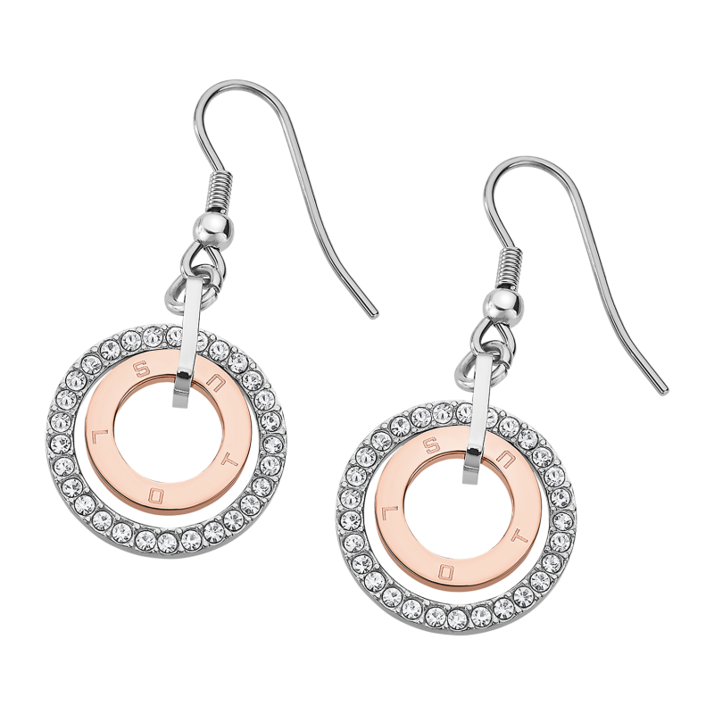 Lotus Style Boucles D'Oreilles femme Acier Multi Cercles & Strass LS2090-4/2 Lotus Style Boucles D'Oreilles femme Acier Multi Cercles & Strass LS2090-4/2