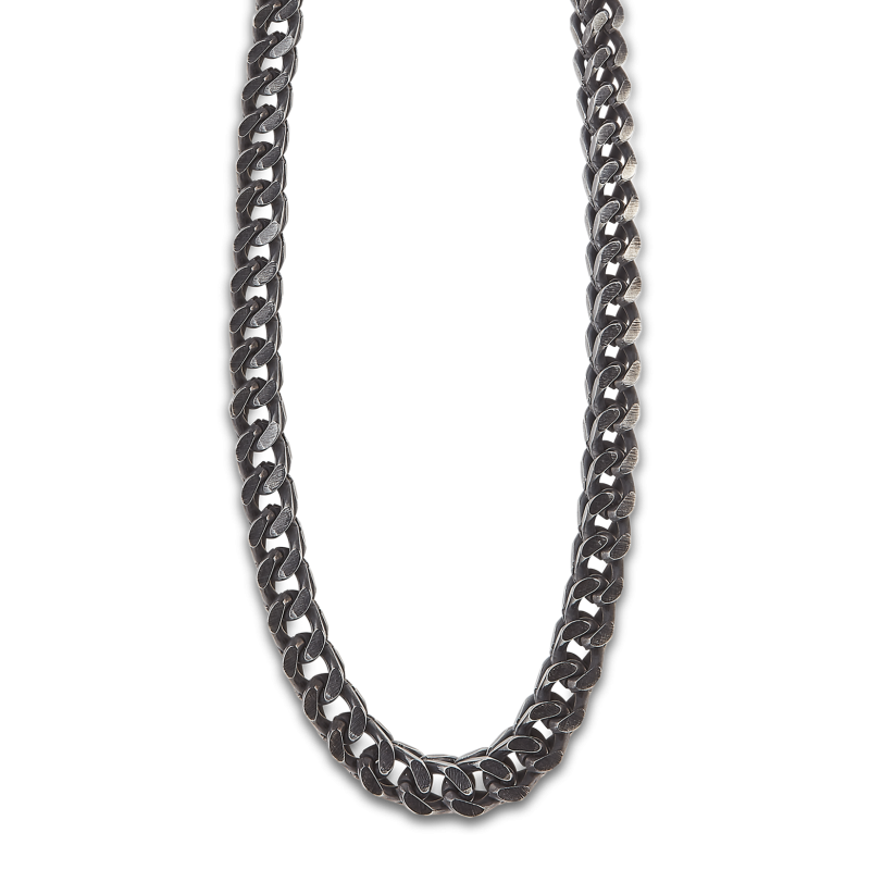 Lotus Style Collier Homme Acier Noir Maille Gourmette LS2129-1/1 Lotus Style Collier Homme Acier Noir Maille Gourmette LS2129-1/1