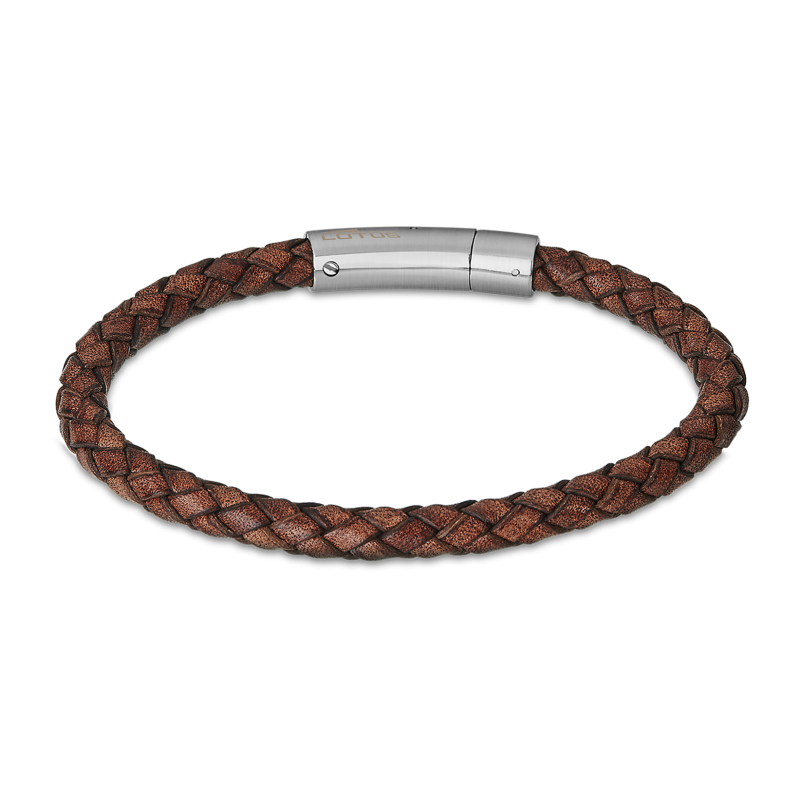 Lotus Style Bracelet Homme Acier Cuir Marron LS2141-2/3 Lotus Style Bracelet Homme Acier Cuir Marron LS2141-2/3