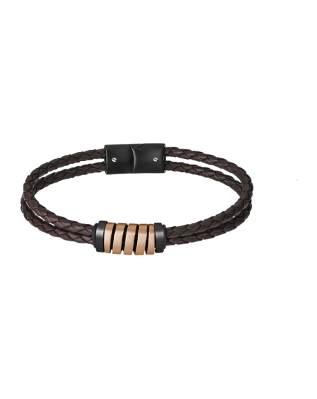 copy of Lotus Style Bracelet Homme Cuir Noir Et Acier LS2098-2/2