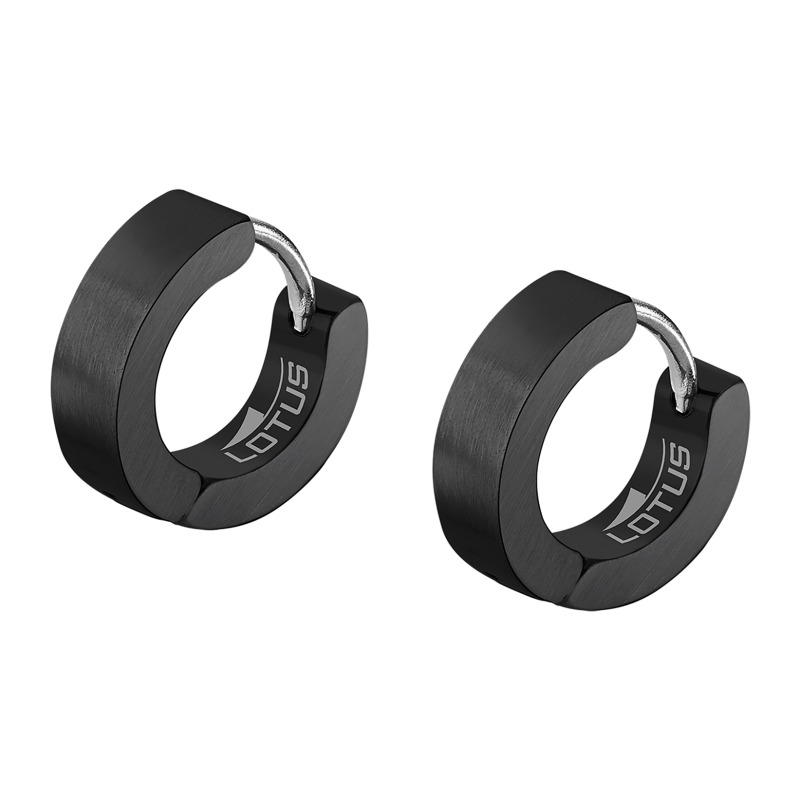 Lotus Style Boucles D'Oreilles Homme Acier Noir - LS2160-4/5 Lotus Style Boucles D'Oreilles Homme Acier Noir - LS2160-4/5