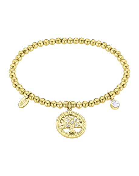 Lotus Style Bracelet Femme Acier Doré Perles Dorées Arbre De Vie LS2172-2/5