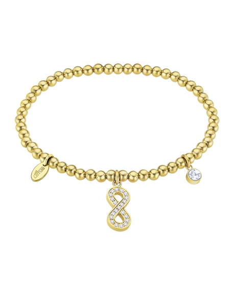 Lotus Style Bracelet Femme Acier Doré Perles Dorées Infini LS2172-2/7