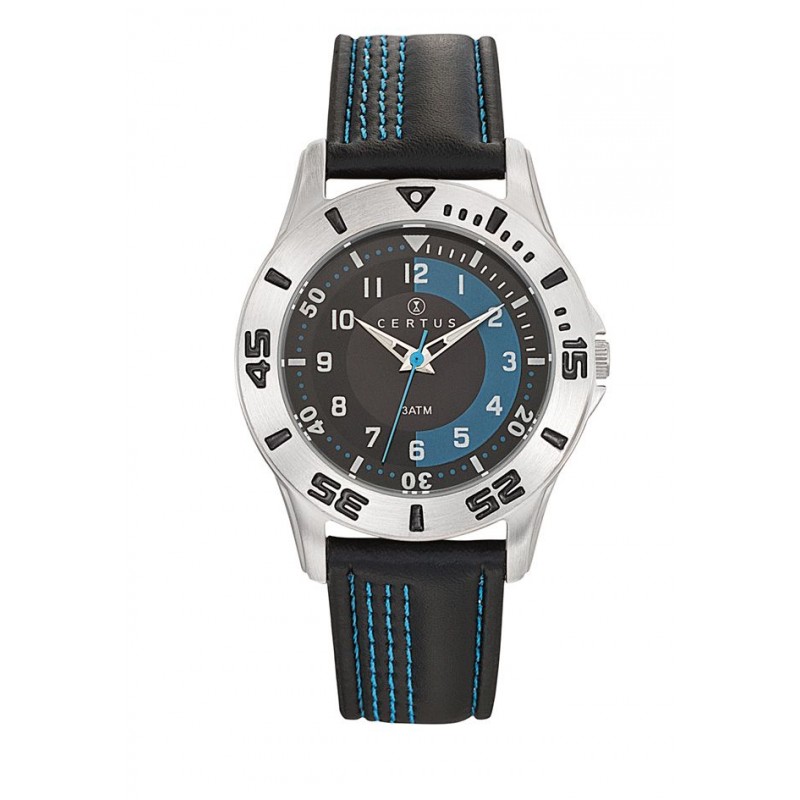 Montre Certus Enfant Cuir Noir 647573 Montre Certus Enfant Cuir Noir 647573