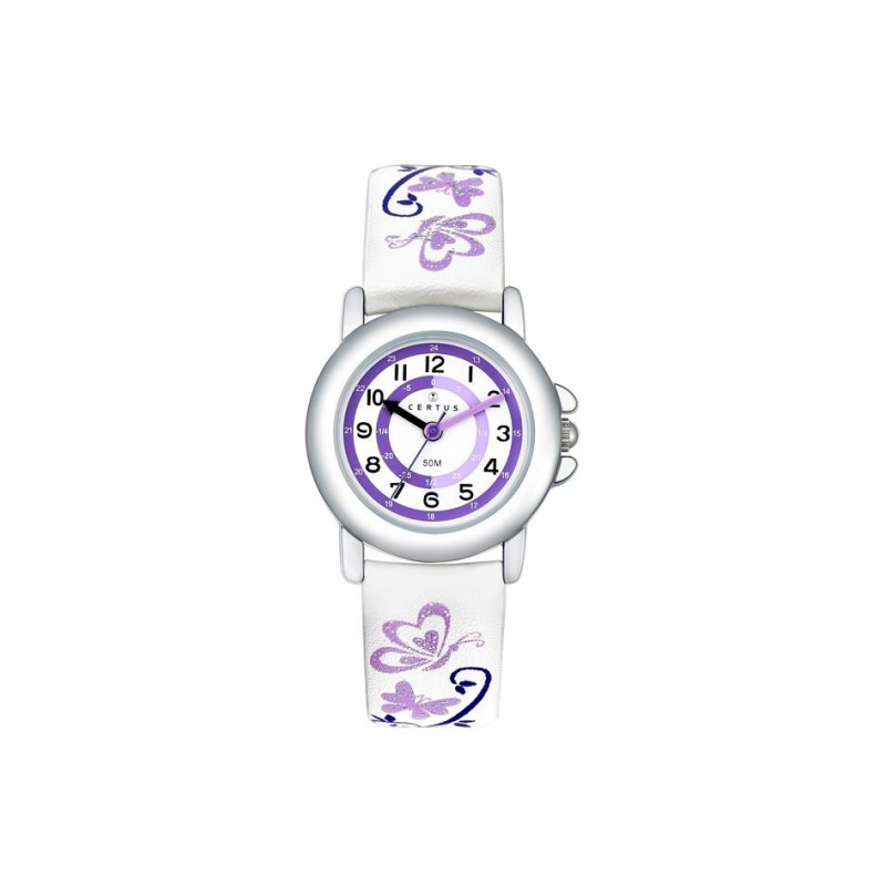 Montre Certus Enfant Cuir Blanc 647547 Classique Montre Certus Enfant Cuir Blanc 647547 Classique