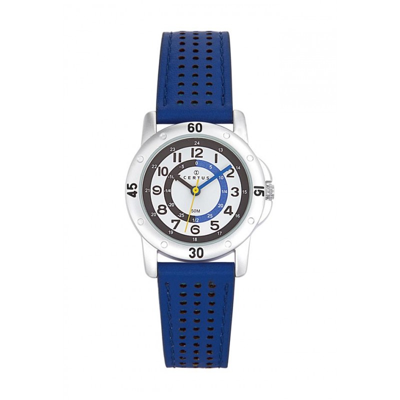 Montre Certus Enfant Cuir Bleu 647495 Classique Montre Certus Enfant Cuir Bleu 647495 Classique