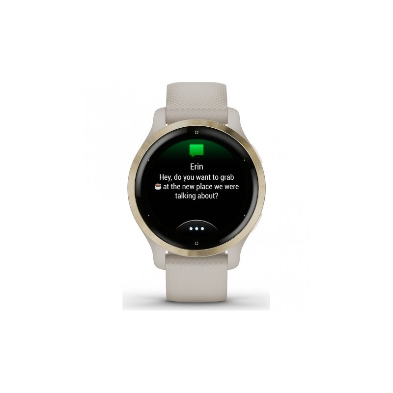 Garmin Venu 2S Montre Femme Connectée Silicone Beige 010-02429-11 Garmin Venu 2S Montre Femme Connectée Silicone Beige 010-02429-11