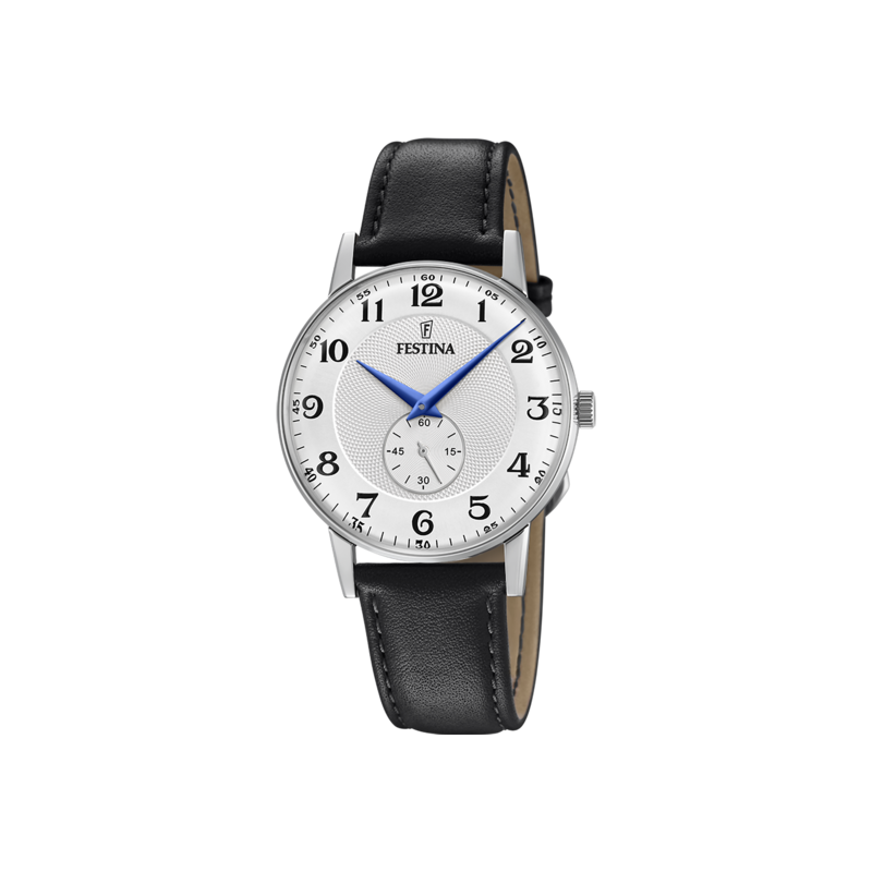Festina Retro Montre Homme Acier Cuir Noir F20566/1 Festina Retro Montre Homme Acier Cuir Noir F20566/1