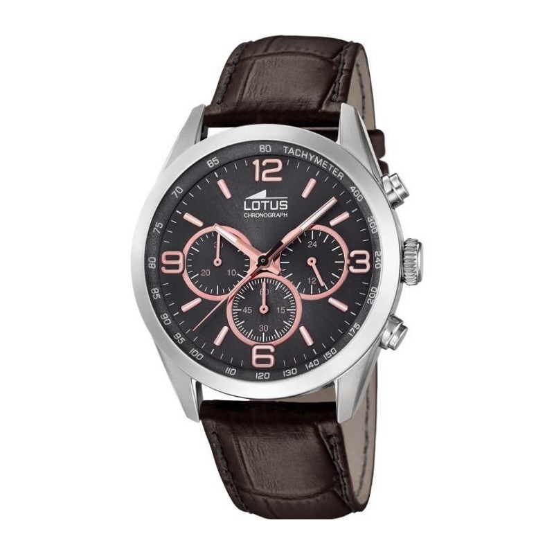 Montre Lotus Homme Chrono Cuir Marron 18155/7 Sport Montre Lotus Homme Chrono Cuir Marron 18155/7 Sport