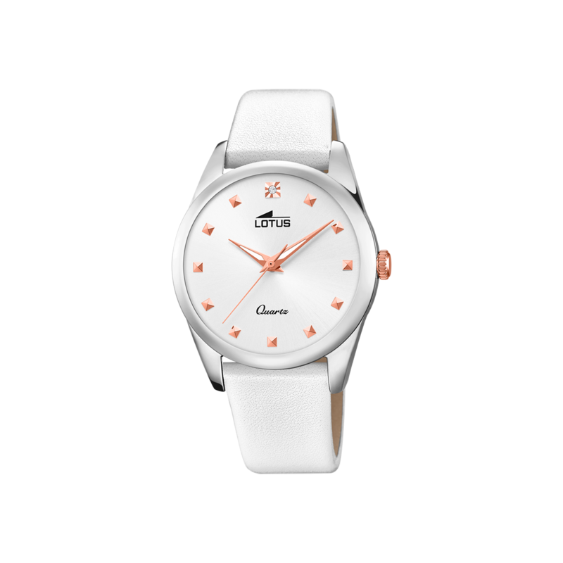 Lotus Montre Femme Acier Cuir Blanc 18642/1 Lotus Montre Femme Acier Cuir Blanc 18642/1