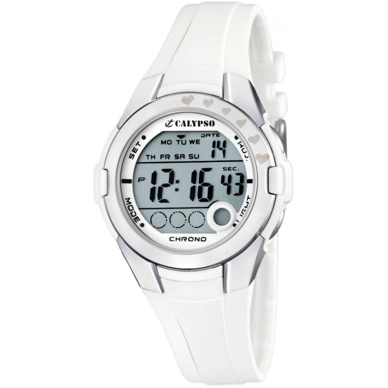 Calypso Montre Femme Chrono Résine Blanc K5571/1 Calypso Montre Femme Chrono Résine Blanc K5571/1