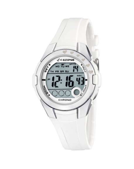 Calypso Montre Femme Chrono Résine Blanc K5571/1