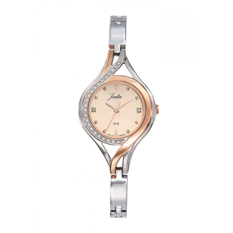 Joalia Montre Femme Acier Bicolore Et Strass 634105 Joalia Montre Femme Acier Bicolore Et Strass 634105