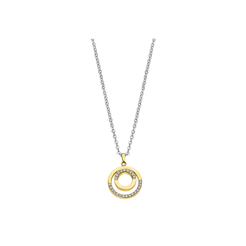 Lotus Style Collier Femme Acier Bicolore Et Strass LS2180-1/2