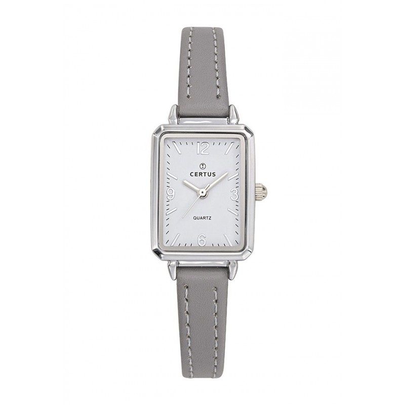 Certus Montre Femme Acier Cuir Gris 644534