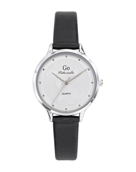 Go Girl Montre Femme Acier Cuir Noir 699425